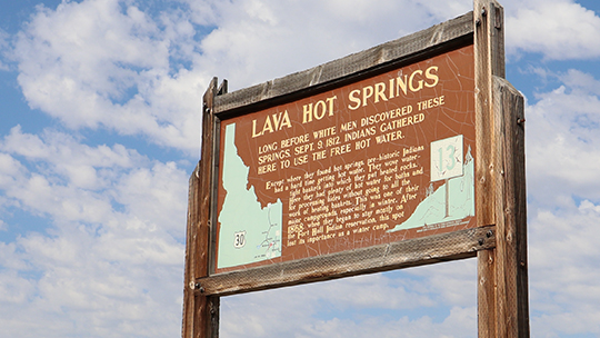 Lava Hot Springs History Road Marker