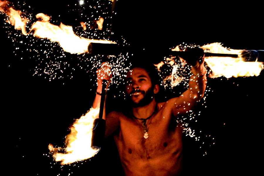 Lava Flow Fire Dancers at the Lava Hot Springs Fire & Ice Winterfest
