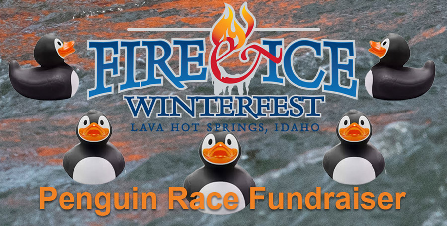 Penguin Race at the Lava Hot Springs Fire & Ice Winterfest
