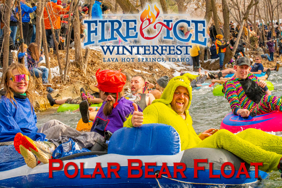 Polar Bear Float at the Lava Hot Springs Fire & Ice Winterfest
