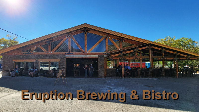Eruption Brewery & Bistro and Pizza Restaurant in Lava Hot Springs Idaho