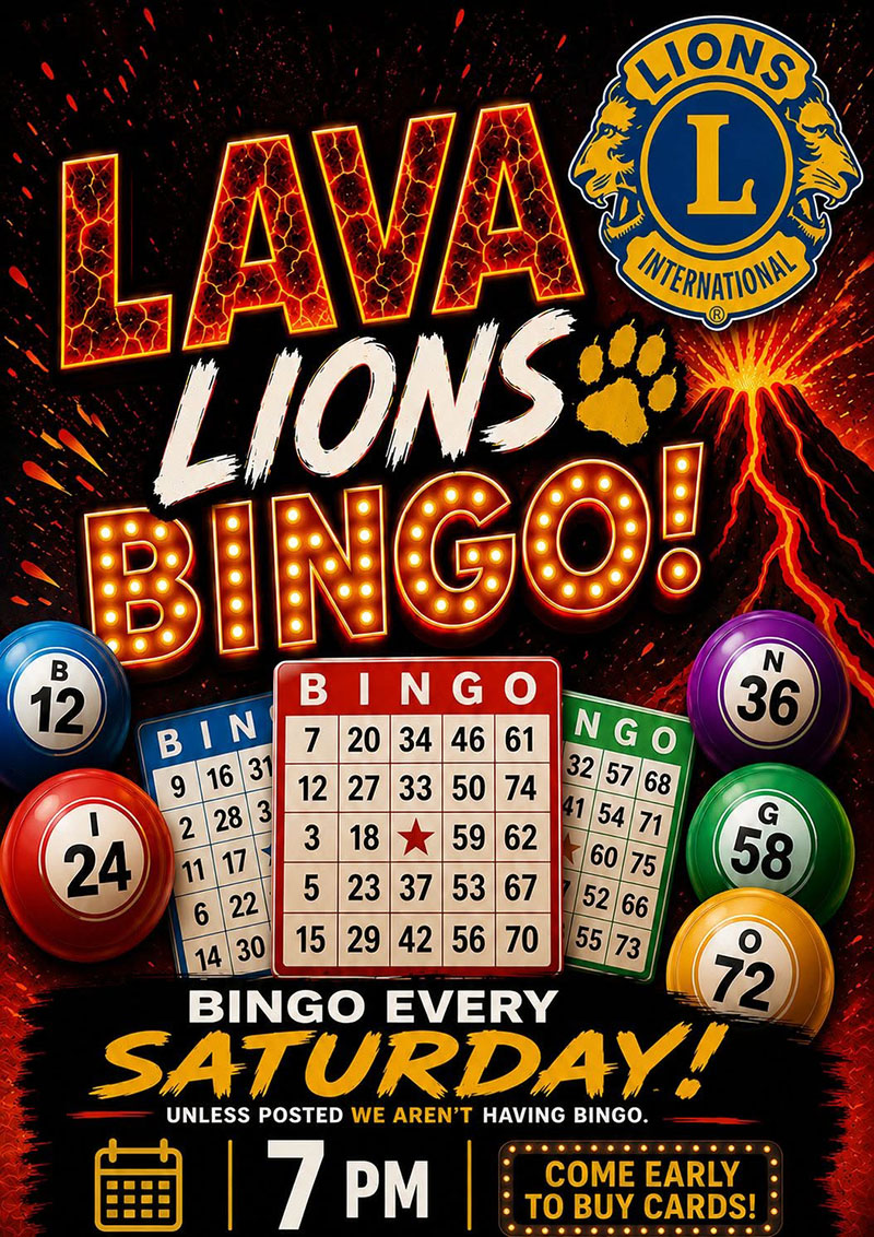 Lava Lions Club Bingo in Lava Hot Springs Idaho